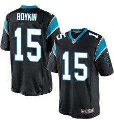 Nike Panthers #15 Jarrett Boykin Black Team Color Mens Stitched NFL Elite Jersey