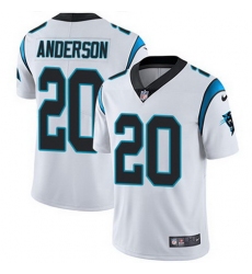 Nike Panthers #20 C J Anderson White Mens Stitched NFL Vapor Untouchable Limited Jersey