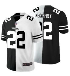 Nike Panthers 22 Christian McCaffrey Black And White Split Vapor Untouchable Limited Jersey
