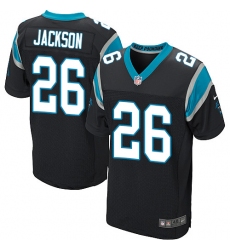 Nike Panthers #26 Donte Jackson Black Team Color Mens Stitched NFL Elite Jersey