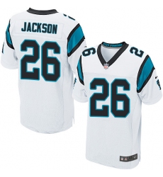 Nike Panthers #26 Donte Jackson White Mens Stitched NFL Elite Jersey