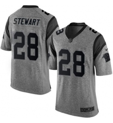 Nike Panthers #28 Jonathan Stewart Gray Mens Stitched NFL Limited Gridiron Gray Jersey