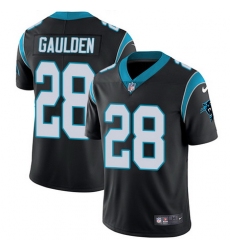 Nike Panthers #28 Rashaan Gaulden Black Team Color Mens Stitched NFL Vapor Untouchable Limited Jersey