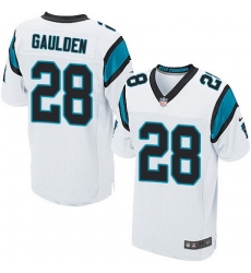 Nike Panthers #28 Rashaan Gaulden White Mens Stitched NFL Elite Jersey