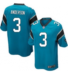 Nike Panthers #3 Derek Anderson Blue Team Color Mens Stitched NFL Elite Jersey