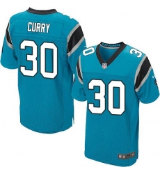 Nike Panthers #30 Stephen Curry Blue Alternate Mens Stitched NFL Elite Jersey