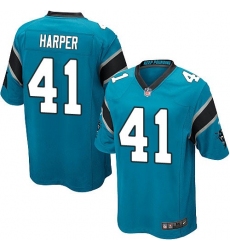 Nike Panthers #41 Roman Harper Blue Alternate Mens Stitched NFL Elite Jersey