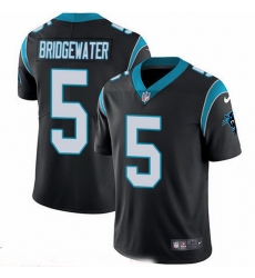 Nike Panthers 5 Teddy Bridgewater Black Team Color Men Stitched NFL Vapor Untouchable Limited Jersey