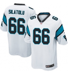 Nike Panthers #66 Amini Silatolu White Team Color Mens Stitched NFL Elite Jersey