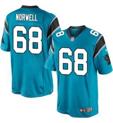 Nike Panthers #68 Andrew Norwell Blue Team Color Mens Stitched NFL Elite Jersey