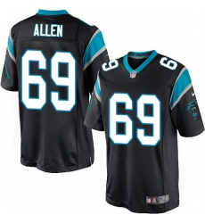 Nike Panthers #69 Jared Allen Black Team Color Mens Stitched NFL Elite Jersey