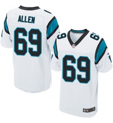 Nike Panthers #69 Jared Allen White Mens Stitched NFL Elite Jersey