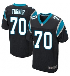 Nike Panthers #70 Trai Turner Black Team Color Mens Stitched NFL Elite Jersey