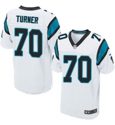 Nike Panthers #70 Trai Turner White Mens Stitched NFL Elite Jersey