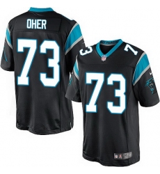 Nike Panthers #73 Michael Oher Black Team Color Mens Stitched NFL Elite Jersey