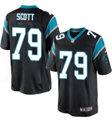 Nike Panthers #79 Chris Scott Black Team Color Mens Stitched NFL Elite Jersey