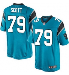 Nike Panthers #79 Chris Scott Blue Team Color Mens Stitched NFL Elite Jersey