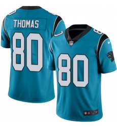 Nike Panthers #80 Ian Thomas Blue Mens Stitched NFL Limited Rush Jersey
