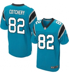 Nike Panthers #82 Jerricho Cotchery Blue Alternate Mens Stitched NFL Elite Jersey