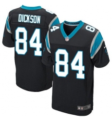 Nike Panthers #84 Ed Dickson Black Team Color Mens Stitched NFL Elite Jersey