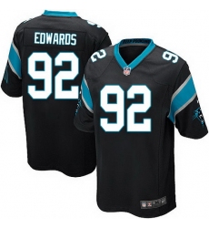 Nike Panthers #92 Dwan Edwards Black Team Color Mens Stitched NFL Elite Jersey