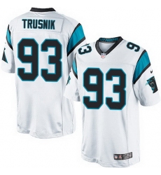 Nike Panthers #93 Jason Trusnik White Team Color Mens Stitched NFL Elite Jersey