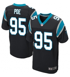 Nike Panthers #95 Dontari Poe Black Team Color Mens Stitched NFL Elite Jersey