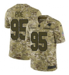 Nike Panthers #95 Dontari Poe Camo Mens Stitched NFL Limited 2018 Salute To Service Jersey