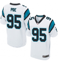 Nike Panthers #95 Dontari Poe White Mens Stitched NFL Elite Jersey