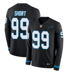 Nike Panthers #99 Kawann Short Black Team Color Men Stitched NFL Limited Therma Long Sleeve Jersey