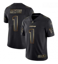 Panthers #1 Cam Newton Black Gold Men Stitched Football Vapor Untouchable Limited Jersey