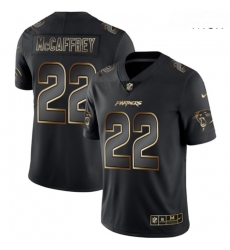 Panthers 22 Christian McCaffrey Black Gold Vapor Untouchable Limited Jersey