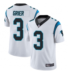 Panthers 3 Will Grier White Men Stitched Football Vapor Untouchable Limited Jersey