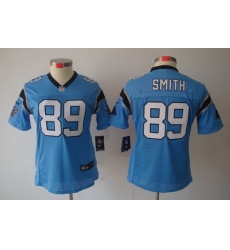 Nike Carolina Panthers #89 Steve Smith Blue[Women Limited Jerseys]