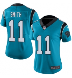 Nike Panthers #11 Torrey Smith Blue Womens Stitched NFL Limited Rush Jersey