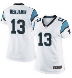 Nike Panthers #13 Kelvin Benjamin White Team Color Women Stitched NFL Jersey