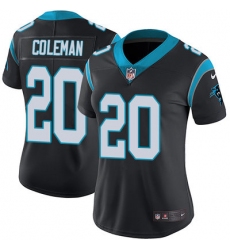 Nike Panthers #20 Kurt Coleman Black Team Color Womens Stitched NFL Vapor Untouchable Limited Jersey