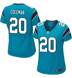Nike Panthers #20 Kurt Coleman Blue Alternate Womens Stitched NFL Elite Jersey
