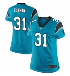 Nike Panthers #31 Charles Tillman Blue Team Color Women Stitched NFL Jersey