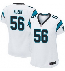 Nike Panthers #56 A.J. Klein White Team Color Women Stitched NFL Jersey