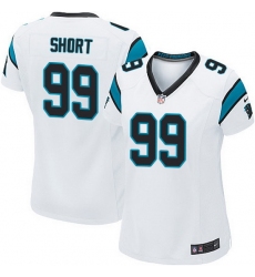 Nike Panthers #67 Kawann Short White Team Color Women Stitched NFL Jersey