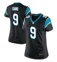 Nike Panthers #9 Graham Gano Black Team Color Women Stitched NFL Jersey