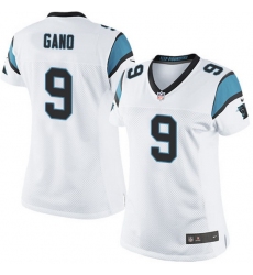Nike Panthers #9 Graham Gano White Team Color Women Stitched NFL Jersey