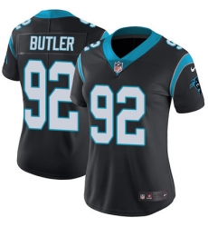 Nike Panthers #92 Vernon Butler Black Team Color Womens Stitched NFL Vapor Untouchable Limited Jersey