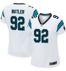 Nike Panthers #92 Vernon Butler White Womens Stitched NFL Elite Jersey