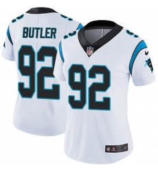 Nike Panthers #92 Vernon Butler White Womens Stitched NFL Vapor Untouchable Limited Jersey