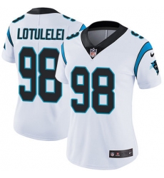 Nike Panthers #98 Star Lotulelei White Womens Stitched NFL Vapor Untouchable Limited Jersey