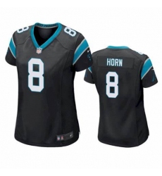 Women Carolina Panthers #8 Jaycee Horn Black Stitched Football Limited Jersey