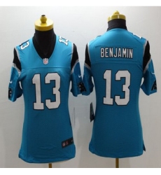 Women New Panthers #13 Kelvin Benjamin Blue Alternate Stitched NFL Limited Jersey