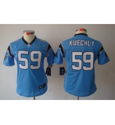 Women Nike Carolina Panthers 59# Kuechly Blue[Women Limited Jerseys]